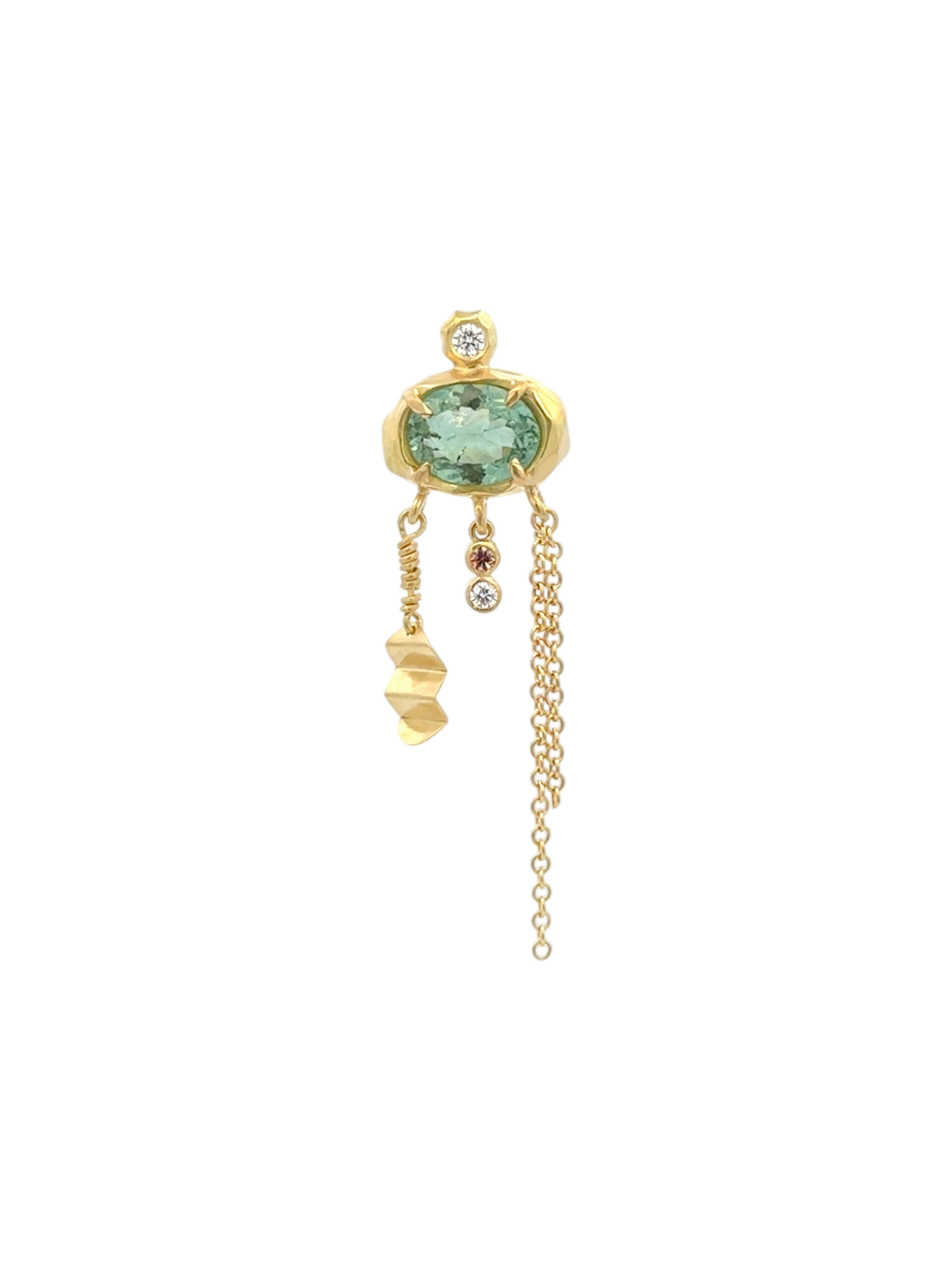 Seoul earring with green beryl